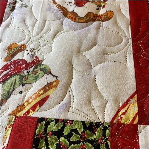 Christmas Holly Leaves - quilting pantograph