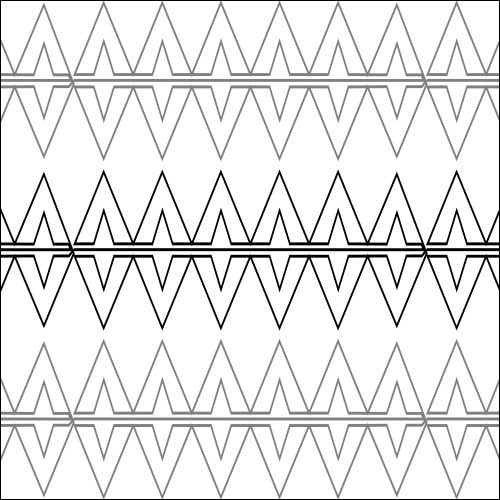 Aztec Triangle Rhythm - quilting pantograph