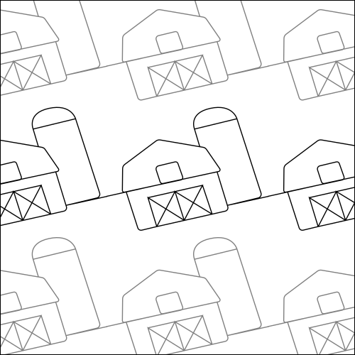 Barn and Silo - quilting pantograph