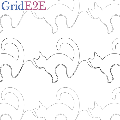 Black Cat - quilting pantograph