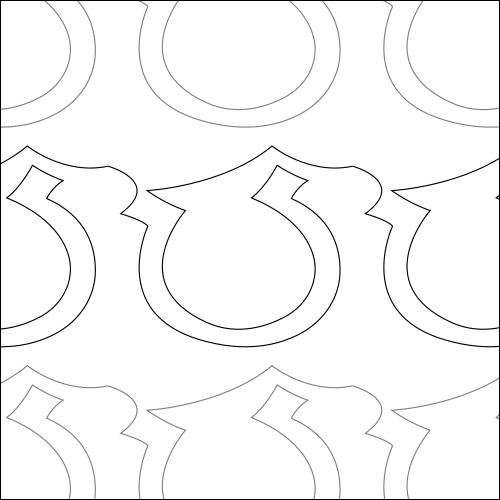 Cowboy's Horseshoes - quilting pantograph