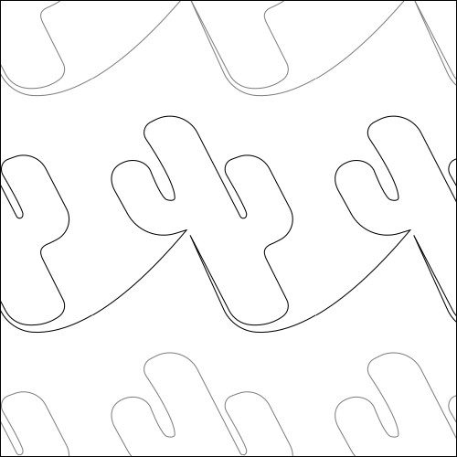 Desert Cactus - quilting pantograph