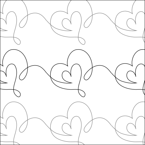 Double Hearts - quilting pantograph