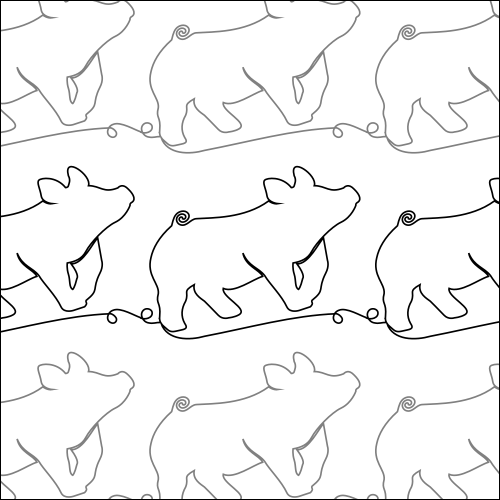 Evin's Show Pig - quilting pantograph