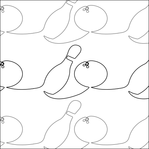 Grandpa's Bowling Game - quilting pantograph