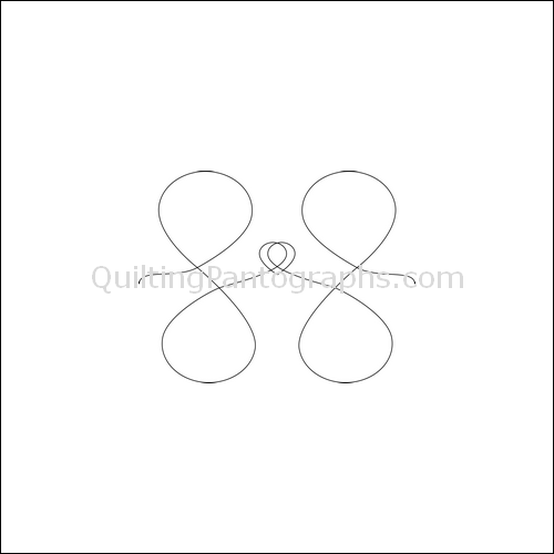 Hearts In Loops - quilting pantograph
