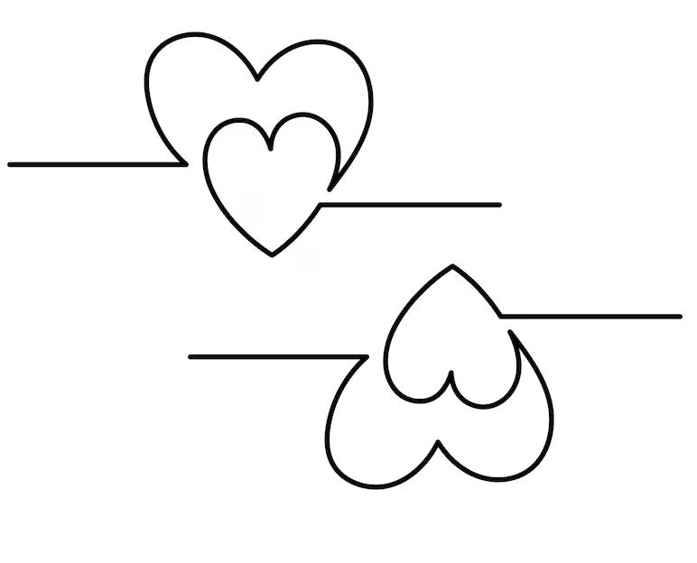 Test Hearts - Quilting and Embroidery