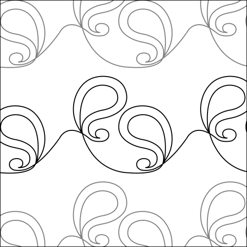 Lazy Paisley - quilting pantograph