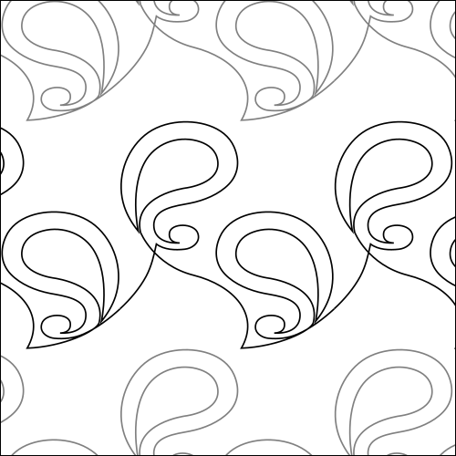 Pretty Paisley - quilting pantograph
