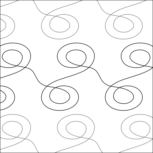 Wedding Ring Loops - quilting pantograph
