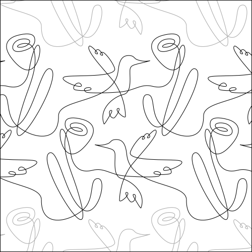 Janie's Hummingbird - quilting pantograph