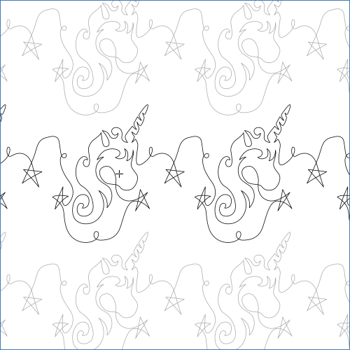Ava's Unicorn - quilting pantograph