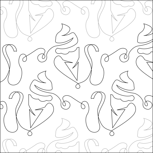 Ice Cream Cone - quilting pantograph