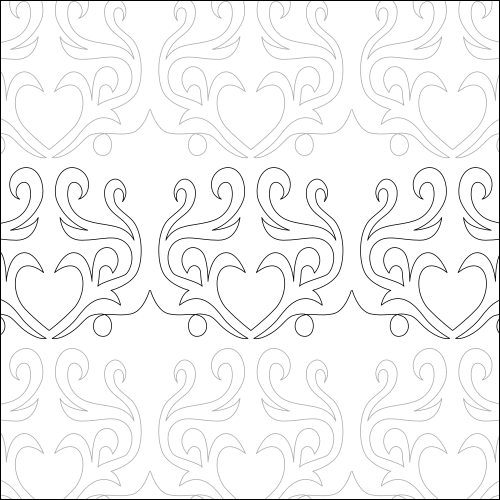 Swan's Love - quilting pantograph