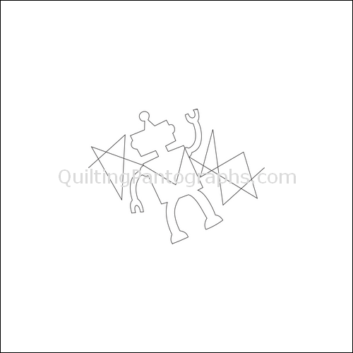 Robbie the Robot - quilting pantograph