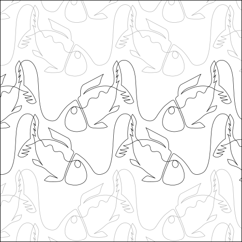 Paul's Fish - quilting pantograph