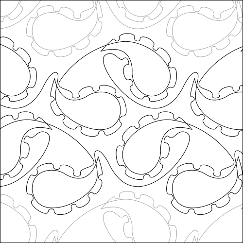 Paisley Cogs - quilting pantograph