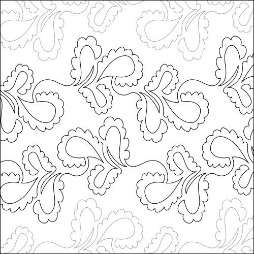 Persian Paisley Flip - quilting pantograph