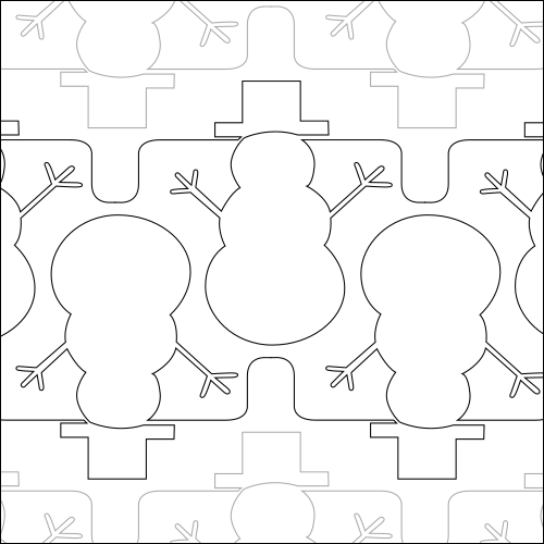 Winter Snowman - quilting pantograph