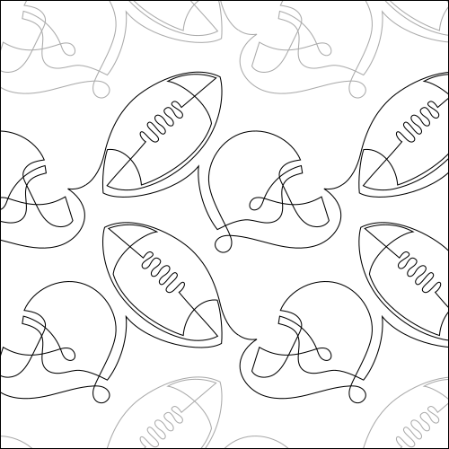 Football Gear - quilting pantograph