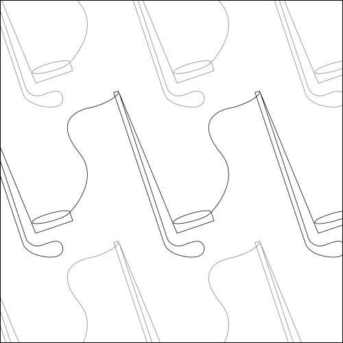 Tim's Hockey Game - quilting pantograph