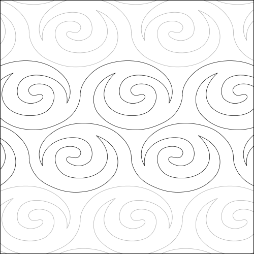 Fire Ball Swirls - quilting pantograph