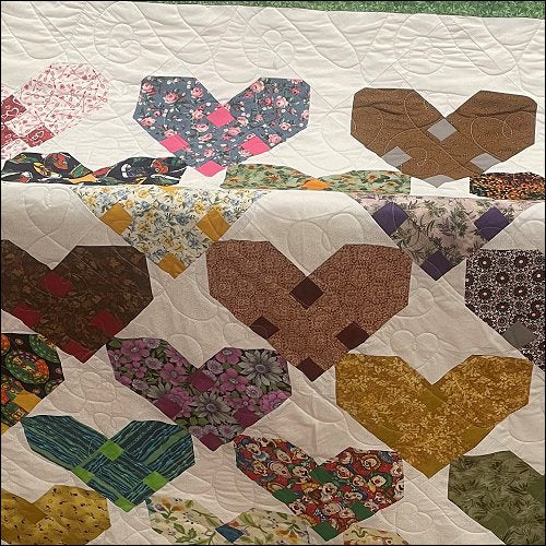 Dancing Hearts - quilting pantograph