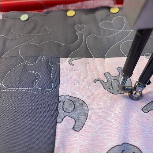 Elephant Hearts - quilting pantograph
