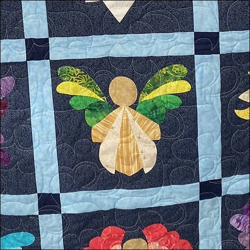 Feather Wave - quilting pantograph