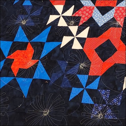 Firework Show - quilting pantograph