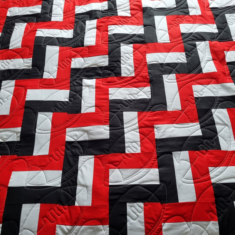 Football Touchdown - quilting pantograph