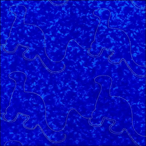 Jurassic Dinosaur - quilting pantograph