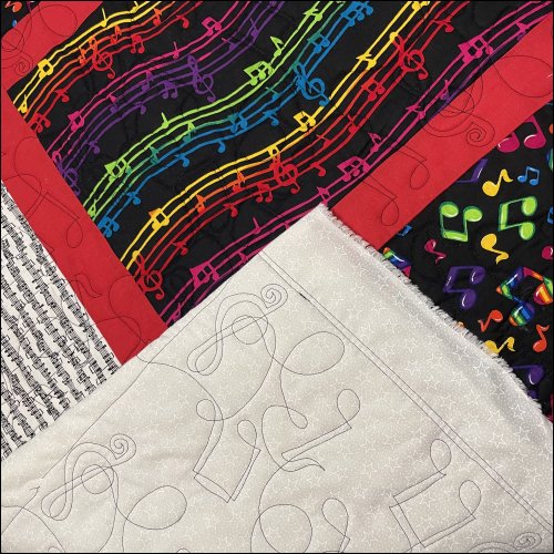 Music Notes - quilting pantograph