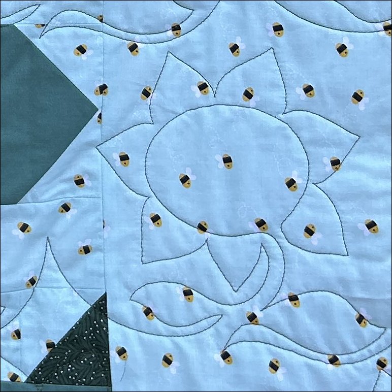 Sunflowers for Ukraine - Free Quilting Pantograph