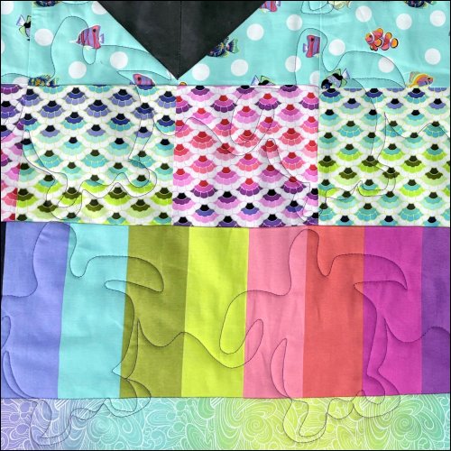 Swimming Turtles - quilting pantograph