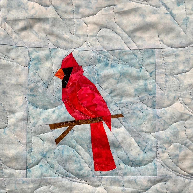 Winter Cardinals - quilting pantograph