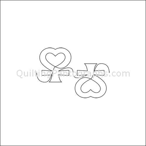 Anime Heart Cross - quilting pantograph