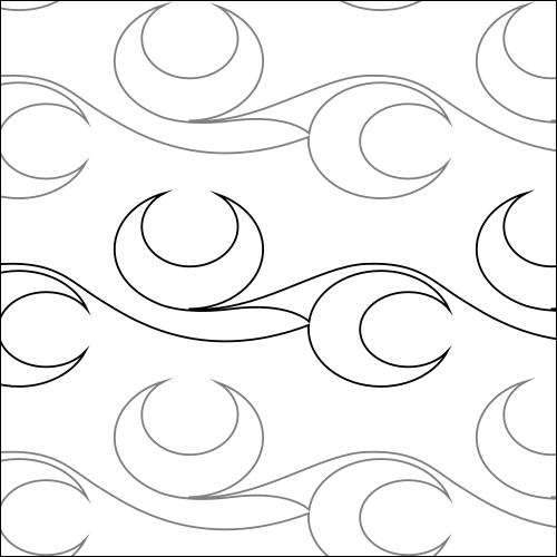 Anime Swirling Moons - quilting pantograph