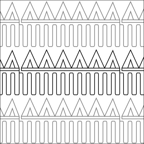 Aztec Temples - quilting pantograph