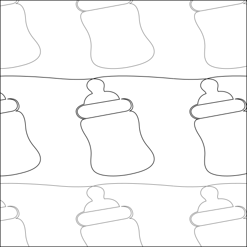 Baby Bottle Time - quilting pantograph