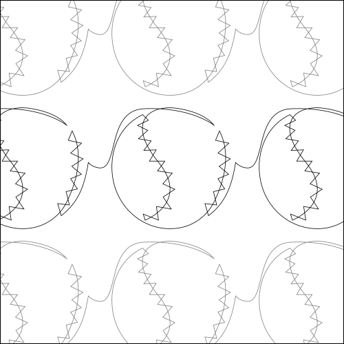 Baseball Strike - quilting pantograph