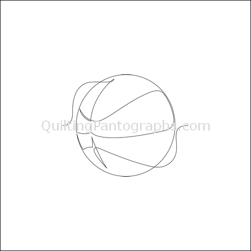 Basketball Hoopster - quilting pantograph