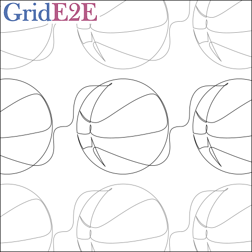 Basketball Hoopster - quilting pantograph