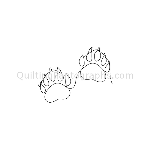 Bear Paws Claws - quilting pantograph
