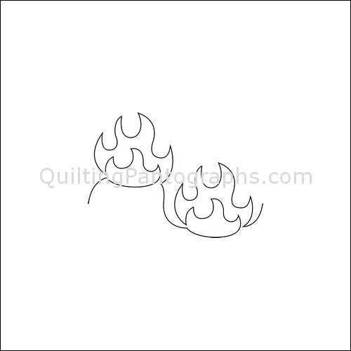 Blazing Fireballs - quilting pantograph