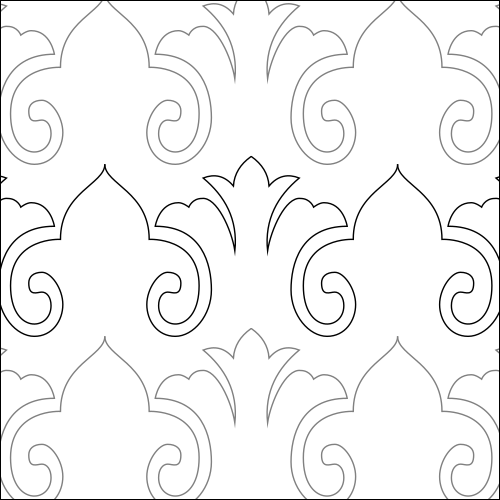Blooming Motif - quilting pantograph