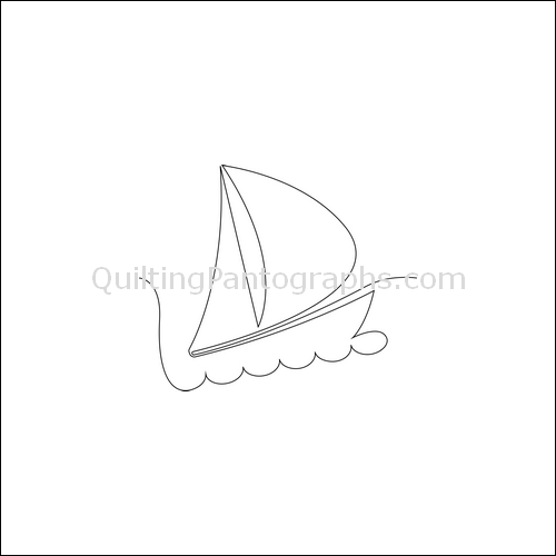 Boat on Water - quilting pantograph
