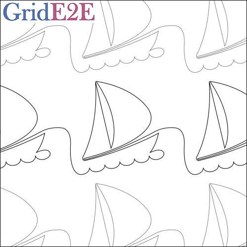 Boat on Water - quilting pantograph