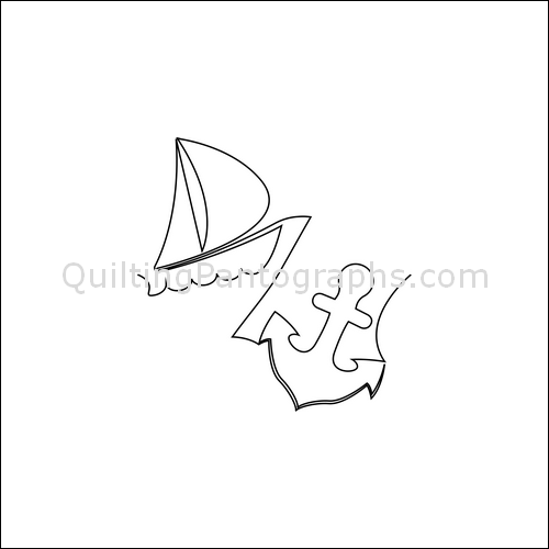 Boats and Anchors - quilting pantograph