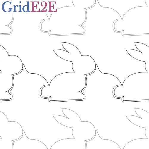 Bunny Rabbit Hop - quilting pantograph